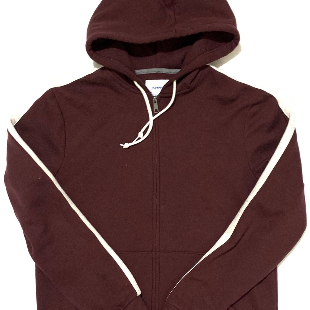 Burgundy zipper hoodie